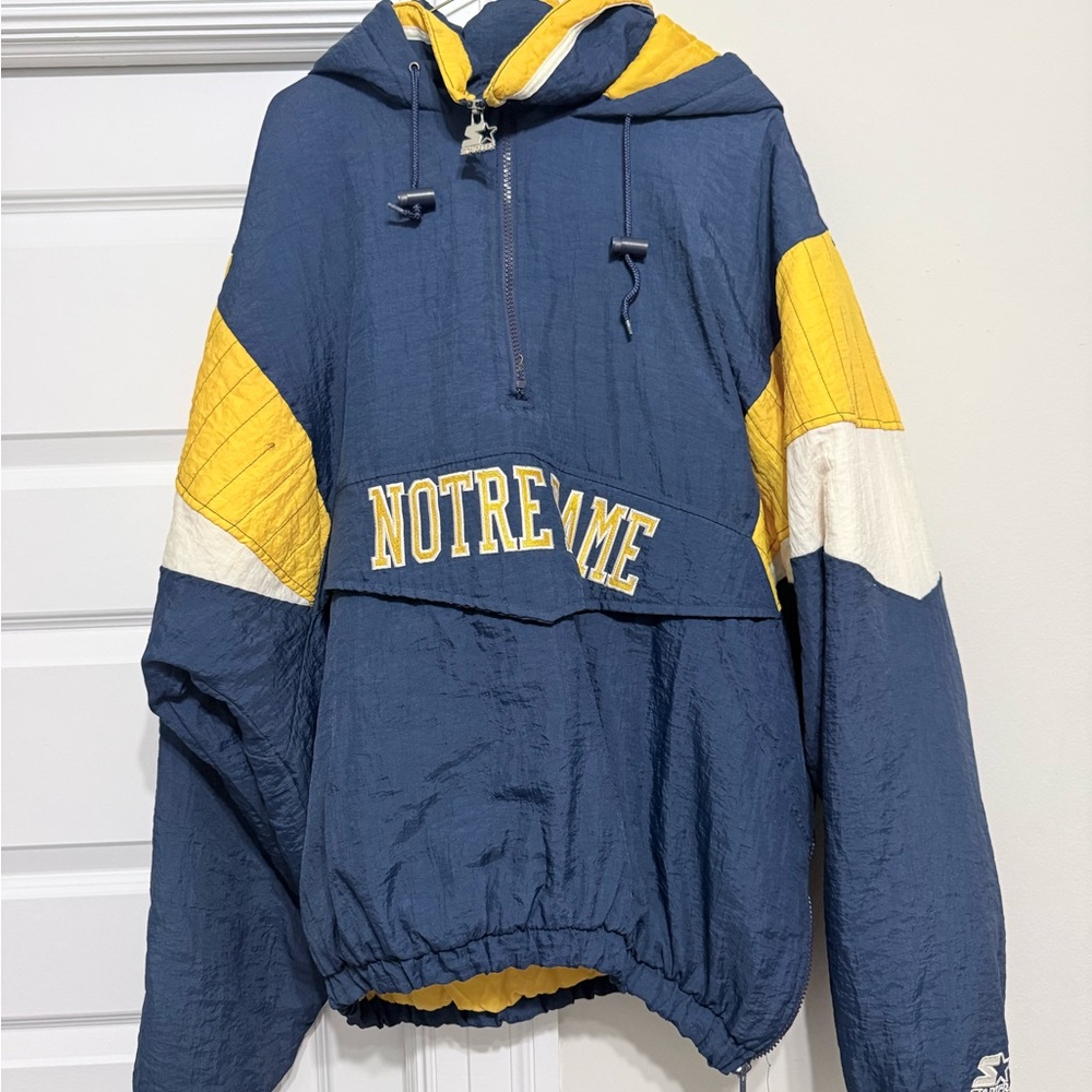 Notre Dame Blue and Yellow Starter Windbreaker